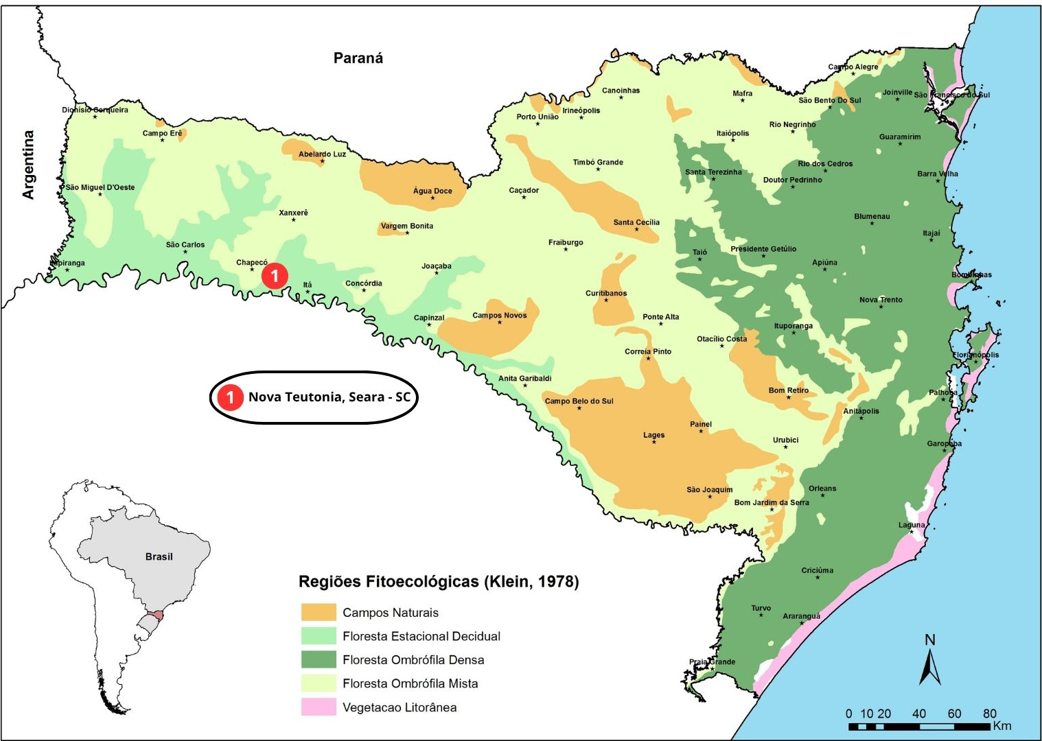 Mapa de distribuição