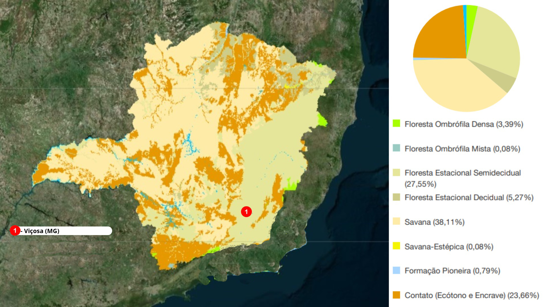 Mapa de distribuição